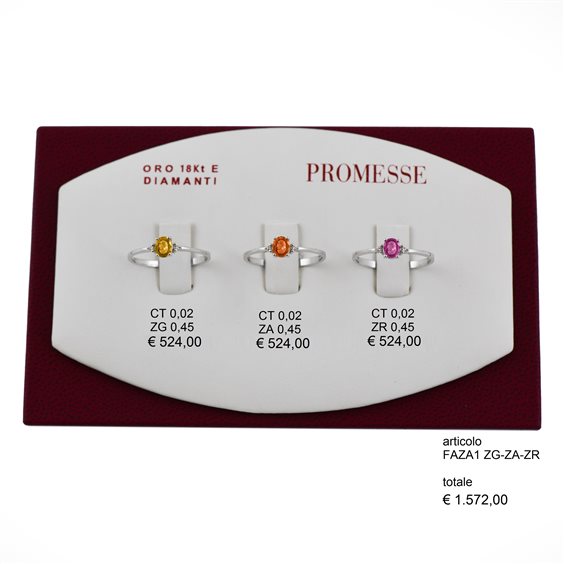 Anello Promesse Donna in Oro bianco FAZA1 - FAZA1